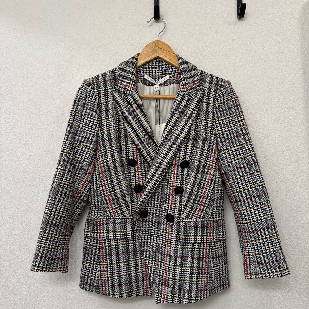 NWT Veronica Beard Dickey Jacket Plaid Double-Breasted Blazer